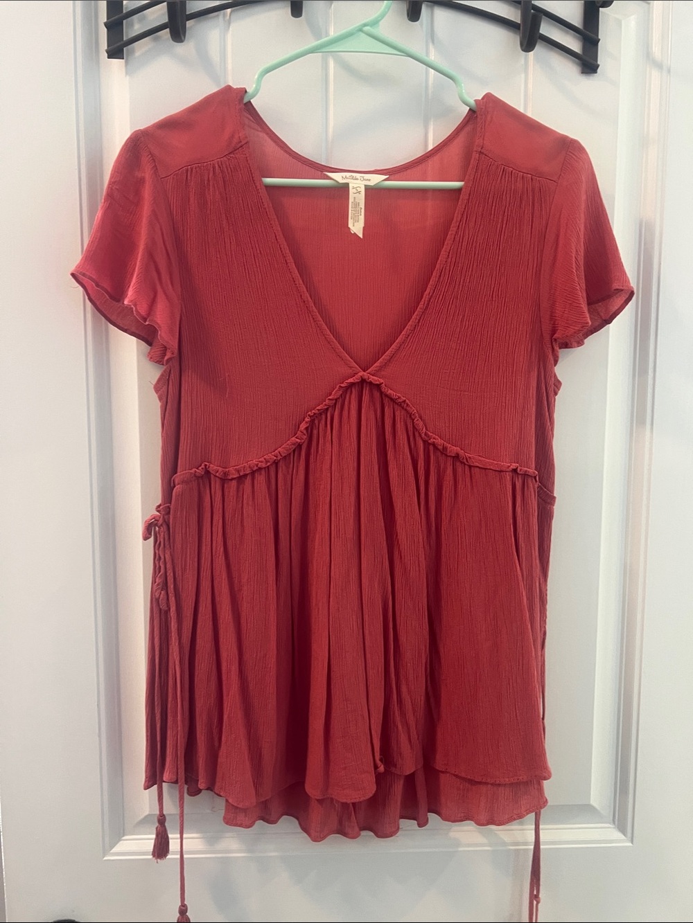 Matilda Jane Rust Red V-Neck Short Sleeve Tunic